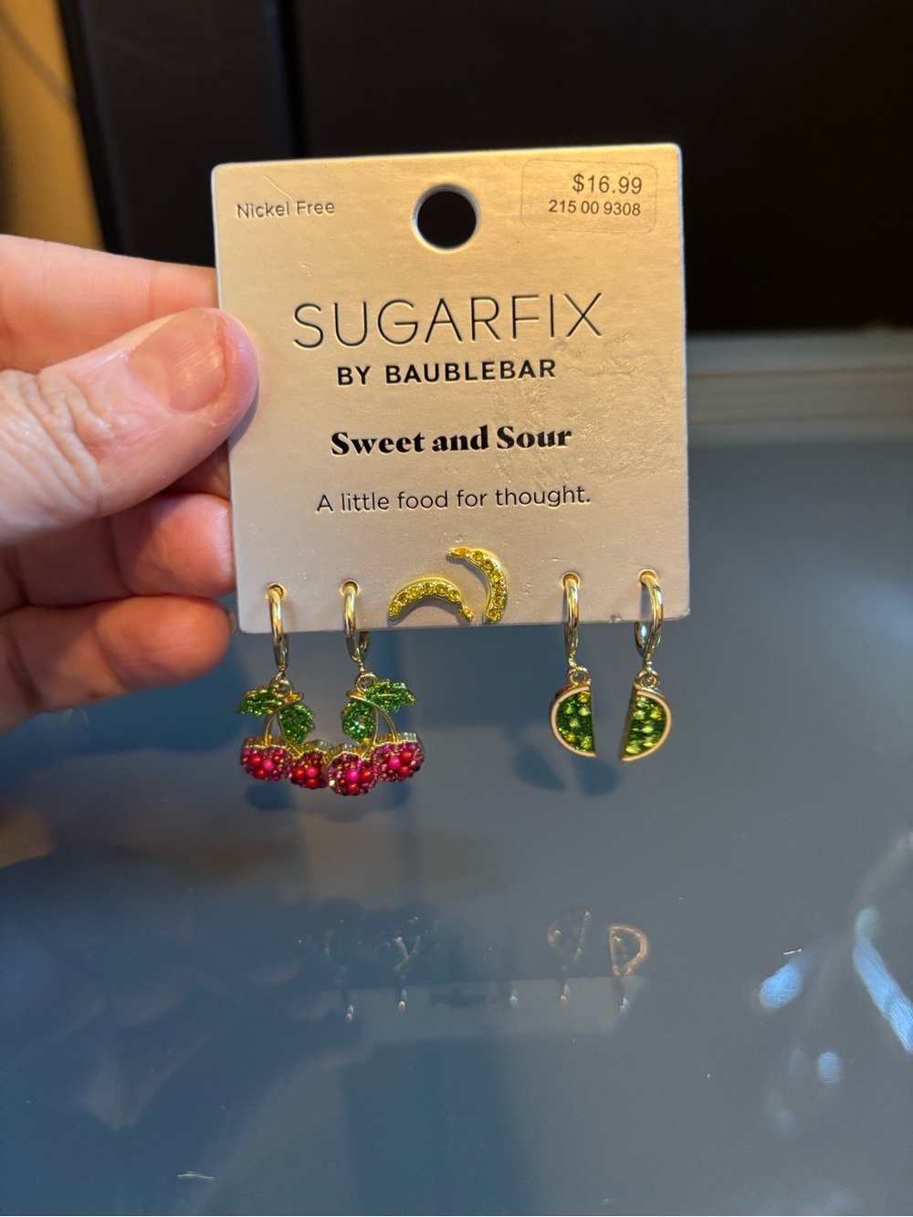 Fruit Charm Earrings Sugarfix by Baublebar - Cherry, Lime and Banana